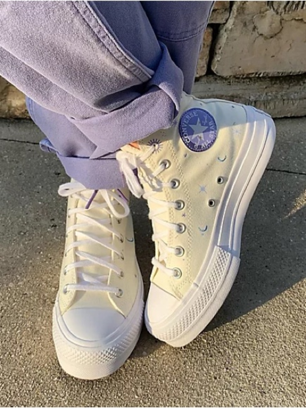 Converse All Star Lift timeless white embroidery